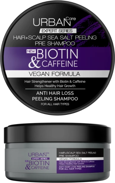 Shampon për flokë Urban Care Sea Salt Scalp Peeling Biotin & Caffeine, 200 ml