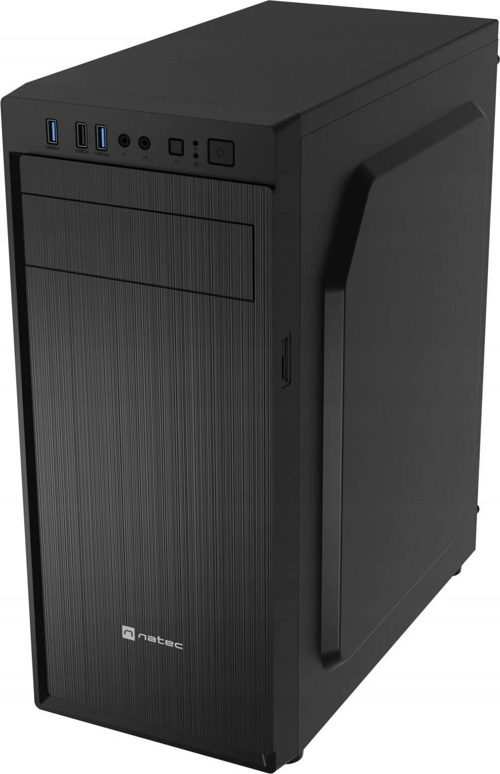 Kasë Natec Aracanta NPC-2326 Midi Tower ATX/Micro ATX/Mini-ITX, pa PSU, pa dritare, e zezë