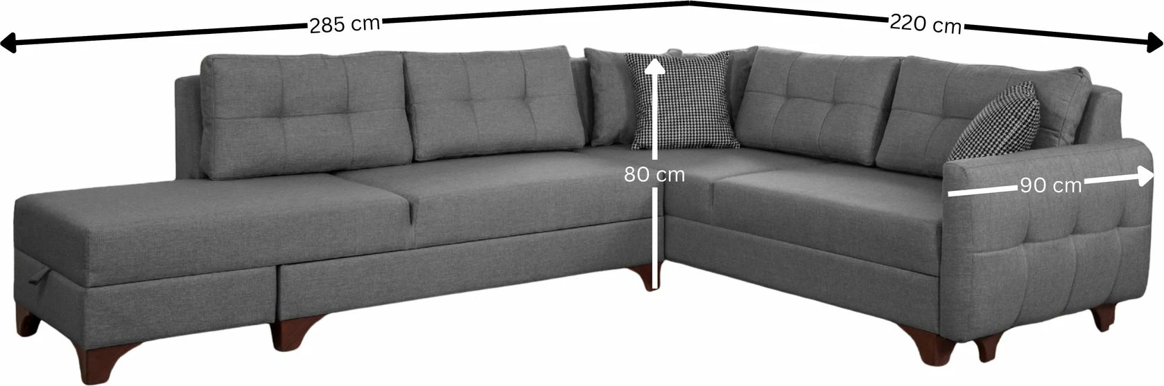 Këndore C-Loft, ngjyrë gri, Atelier del Sofa