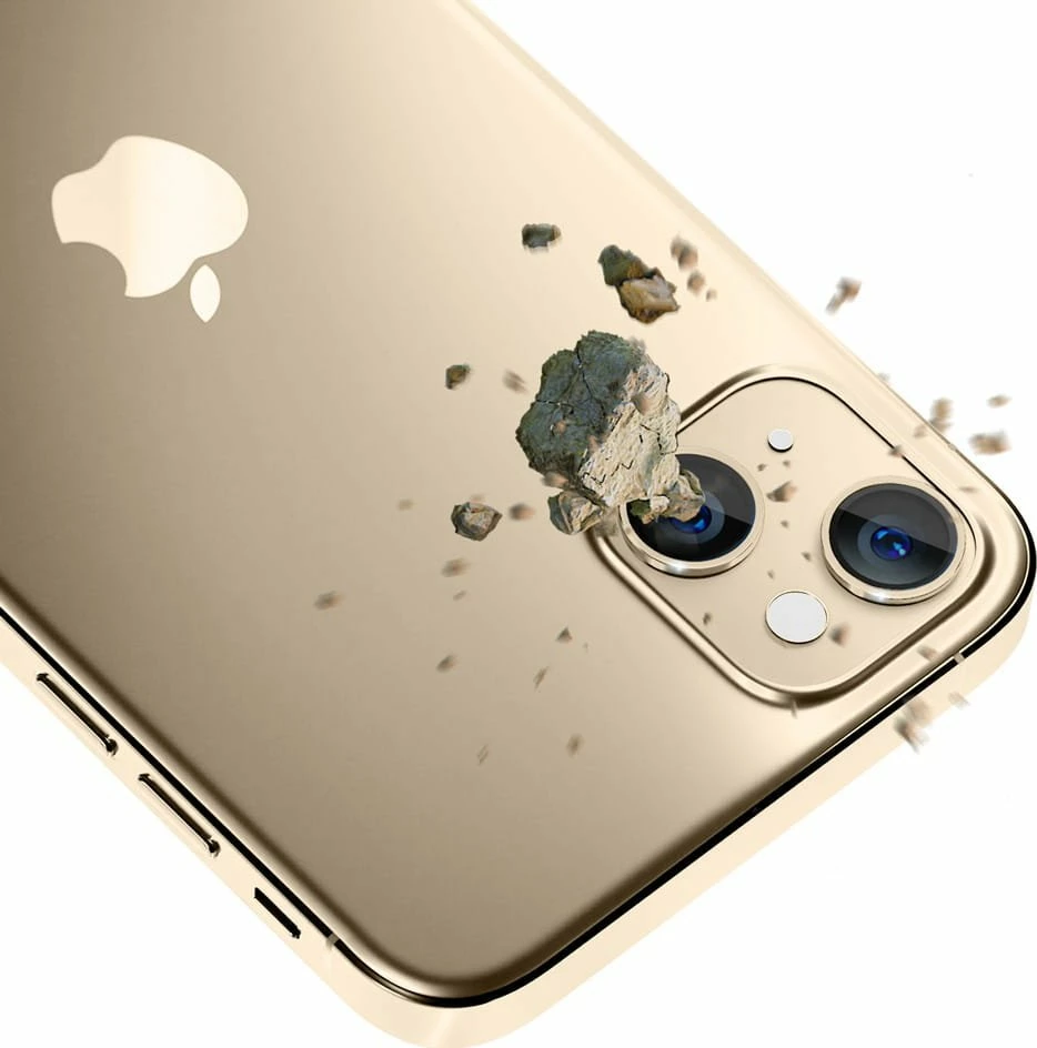 Xham hibrid mbrojtës për lente kamere 3MK Lens Protection Pro për Apple iPhone 14 Plus, Gold, 1 copë