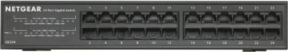 Switch NETGEAR GS324, Gigabit Ethernet, 24 porte, montim në mur