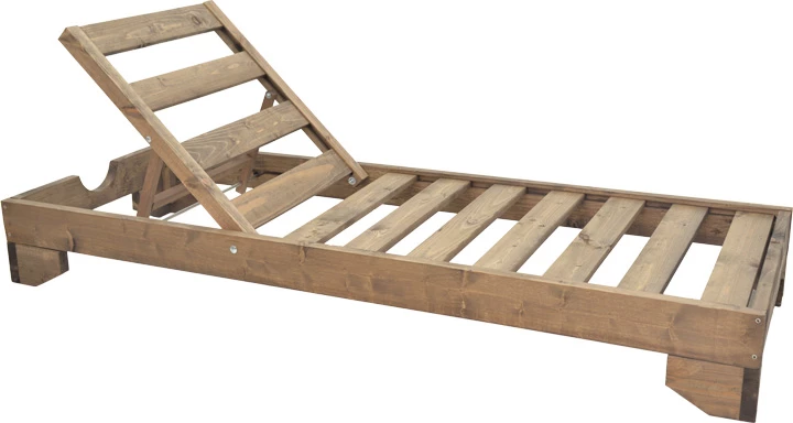 Shezlong Fendy, dru bredhi, ngjyrë arre, 71.5x200x24cm