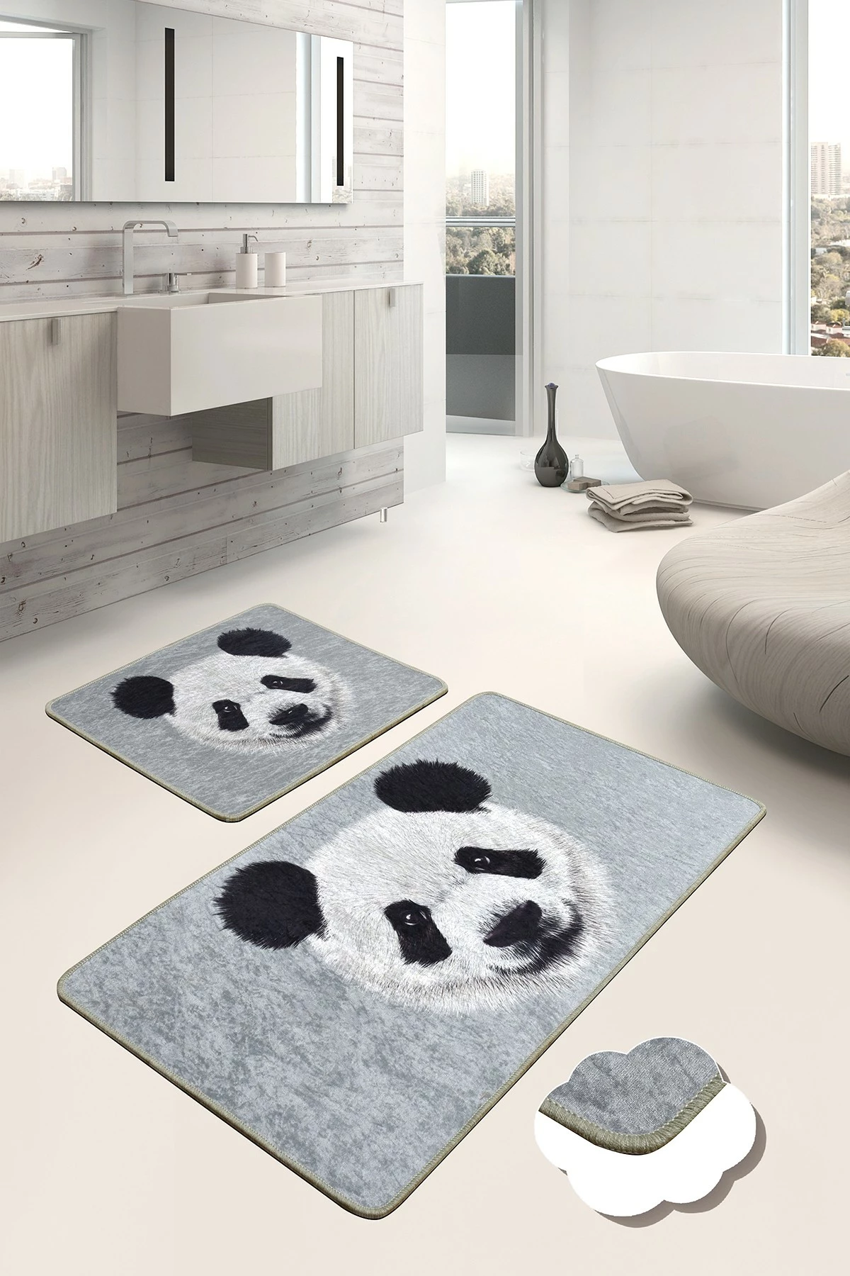 Set tapetash për banjo, panda, 2 copë, Mijölnir, Huge Panda Djt