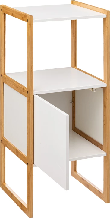 Dollap i ulët i montuar në mur Derfen, ngjyrë bardhë-natyrale, 33x33x80cm