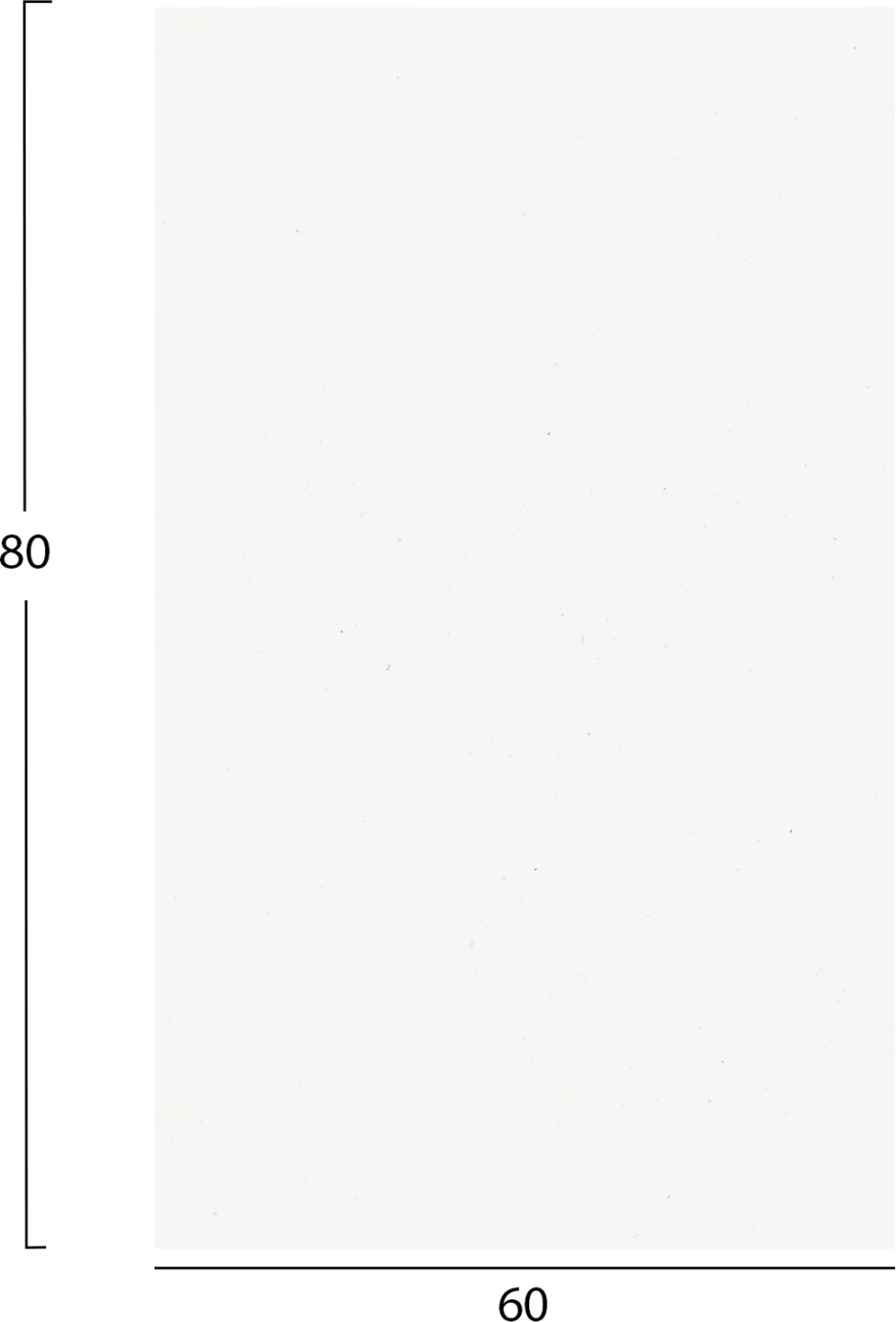 Sipërfaqe tavoline drejtkëndëshe, ngjyrë e bardhë, HPL FH6350.22, 60x80cm
