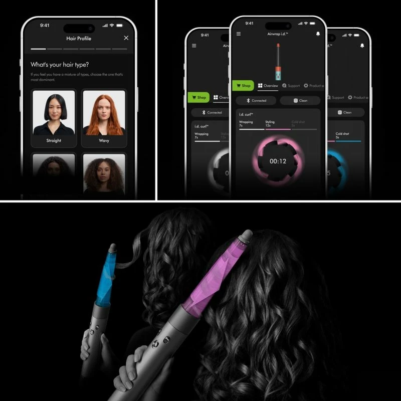 Multistyler flokësh DYSON Airwrap id Curly+Coily, rozë gold/pink, set me 6 pjesë
