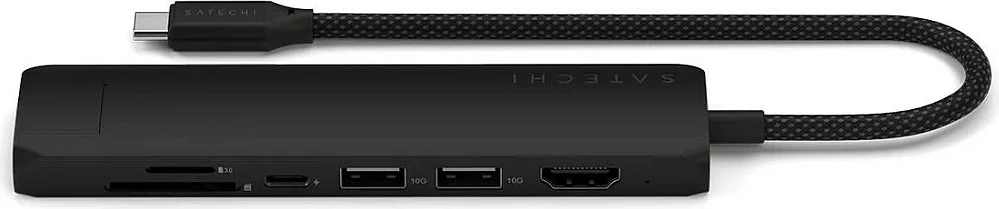 USB-C Hub Satechi ST-P7SK, 7-në-1, HDMI, Ethernet, USB-A/USB-C, i zi