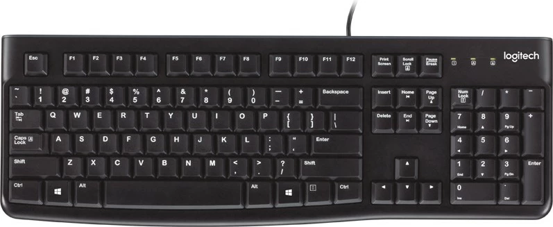 Tastierë Logitech K120, full-size, me kabllo, USB, e zezë