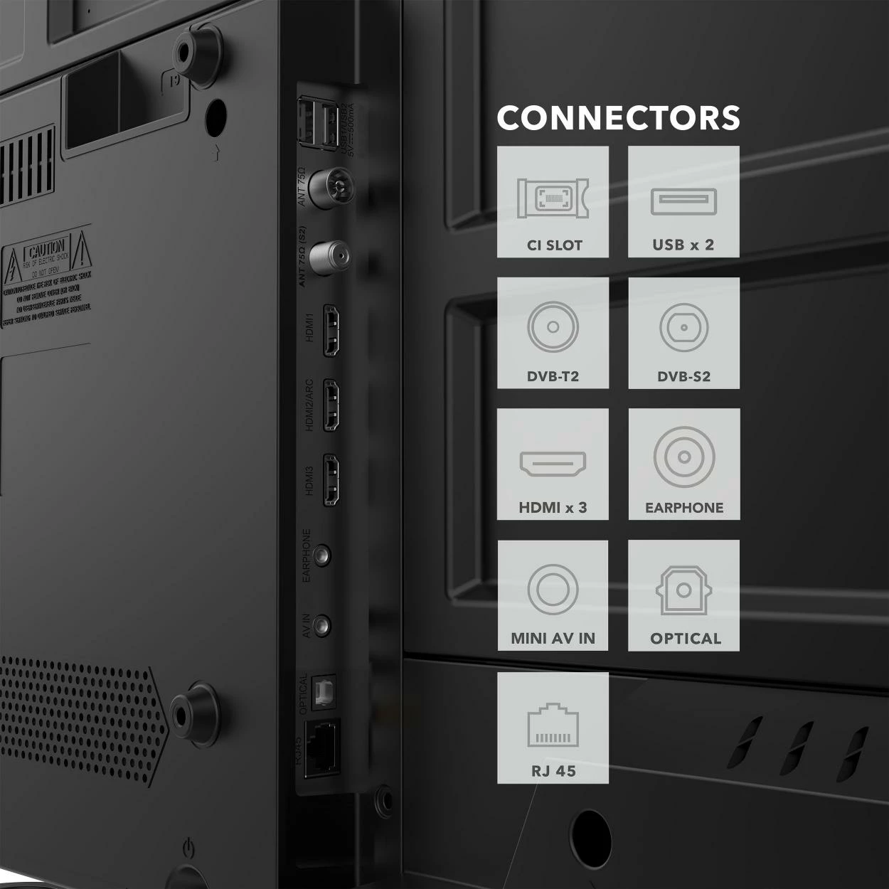 Smart TV SmartTech 65QG06K 65\" QLED 4K Google TV V5 2GB/16GB, e zezë