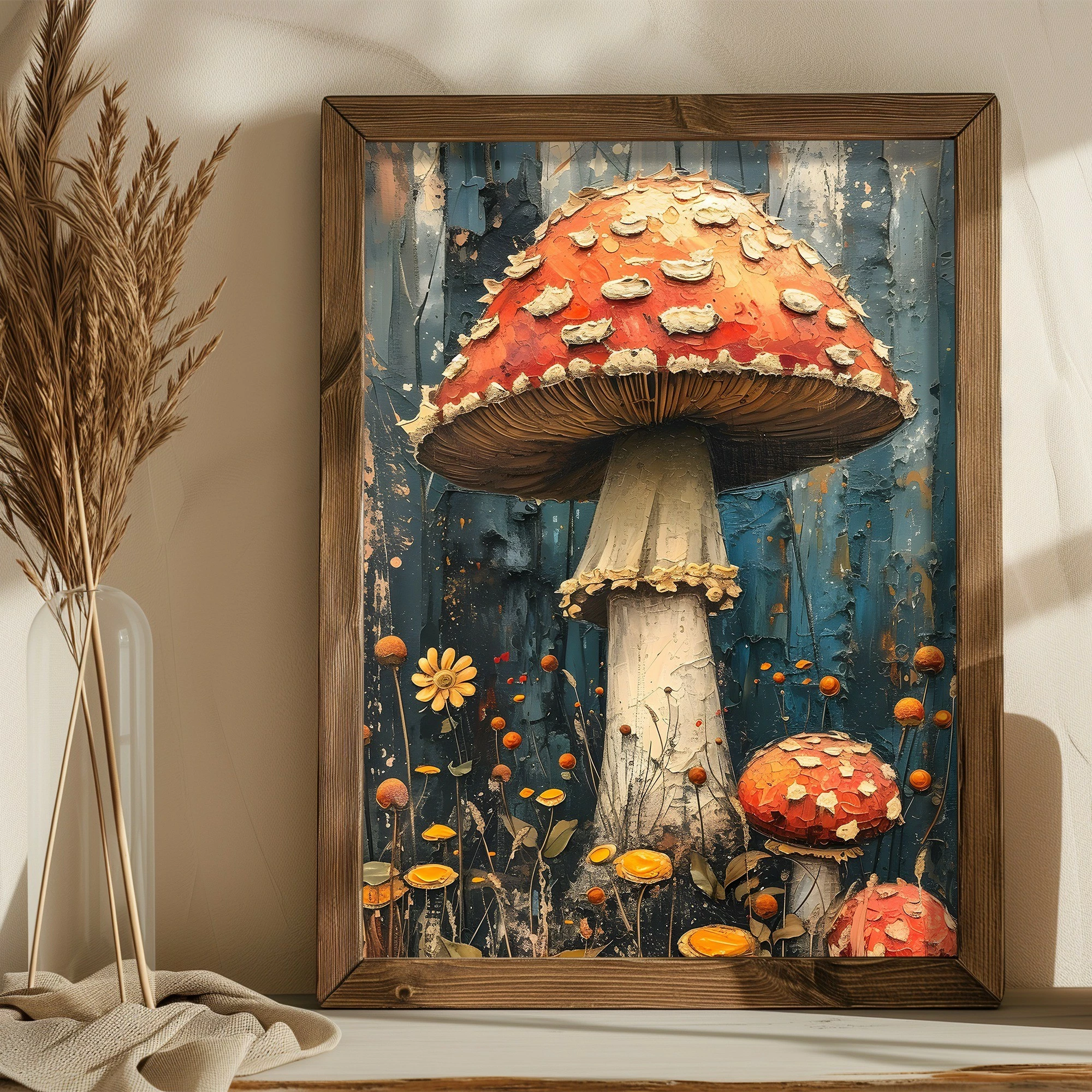 Pikturë dekorative me kornizë MDF, Wallity, AI181, shumëngjyrëshe, 35x47x3.5cm