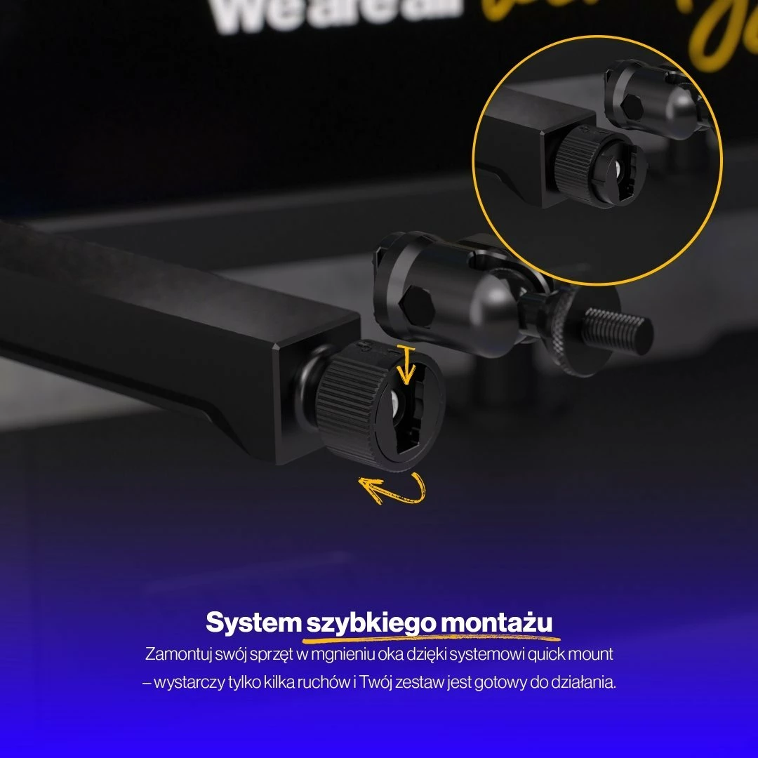 Krah boom për mikrofon Endorfy Broadcast Low Profile Boom Arm EY0A009, i zi, set
