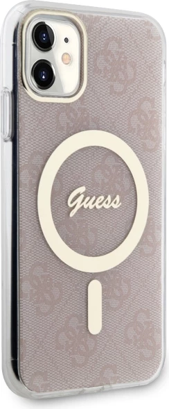Mbështjellës Guess 4G MagSafe për iPhone 11 6.1", Rozë