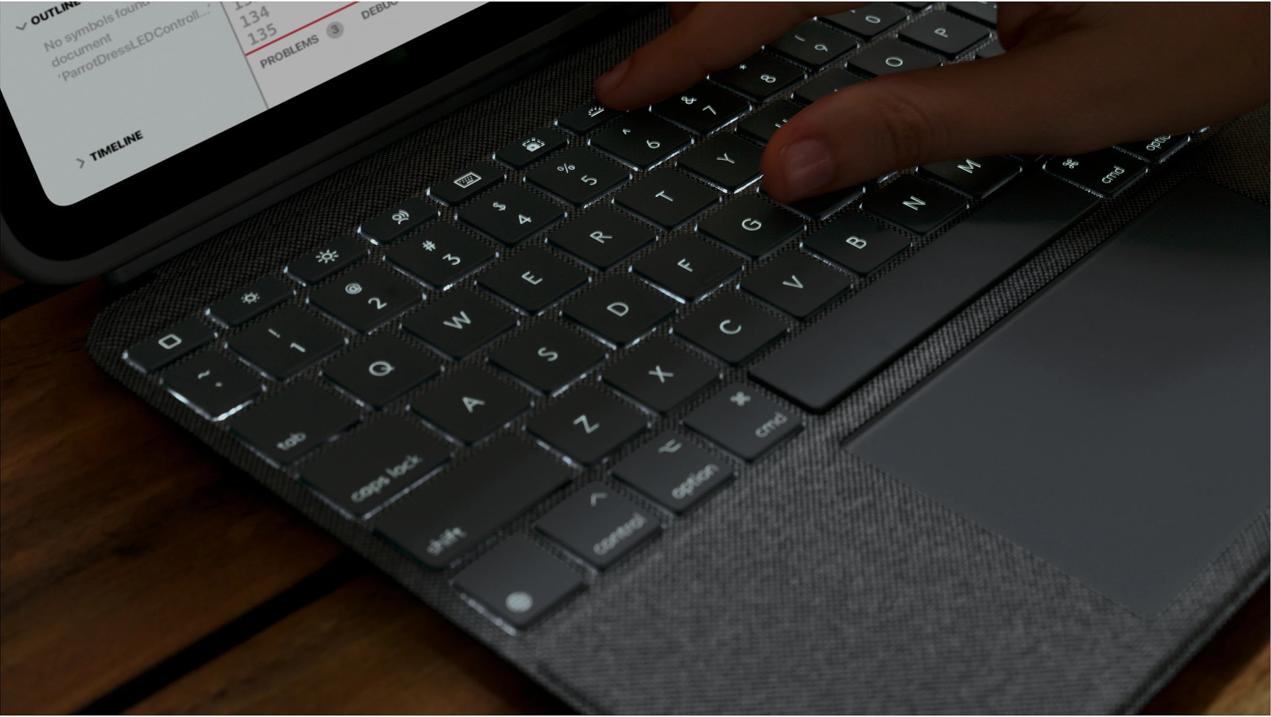 Mbështjellës tastierë Logitech Combo Touch, QWERTY, UK English, Touchpad, Gri