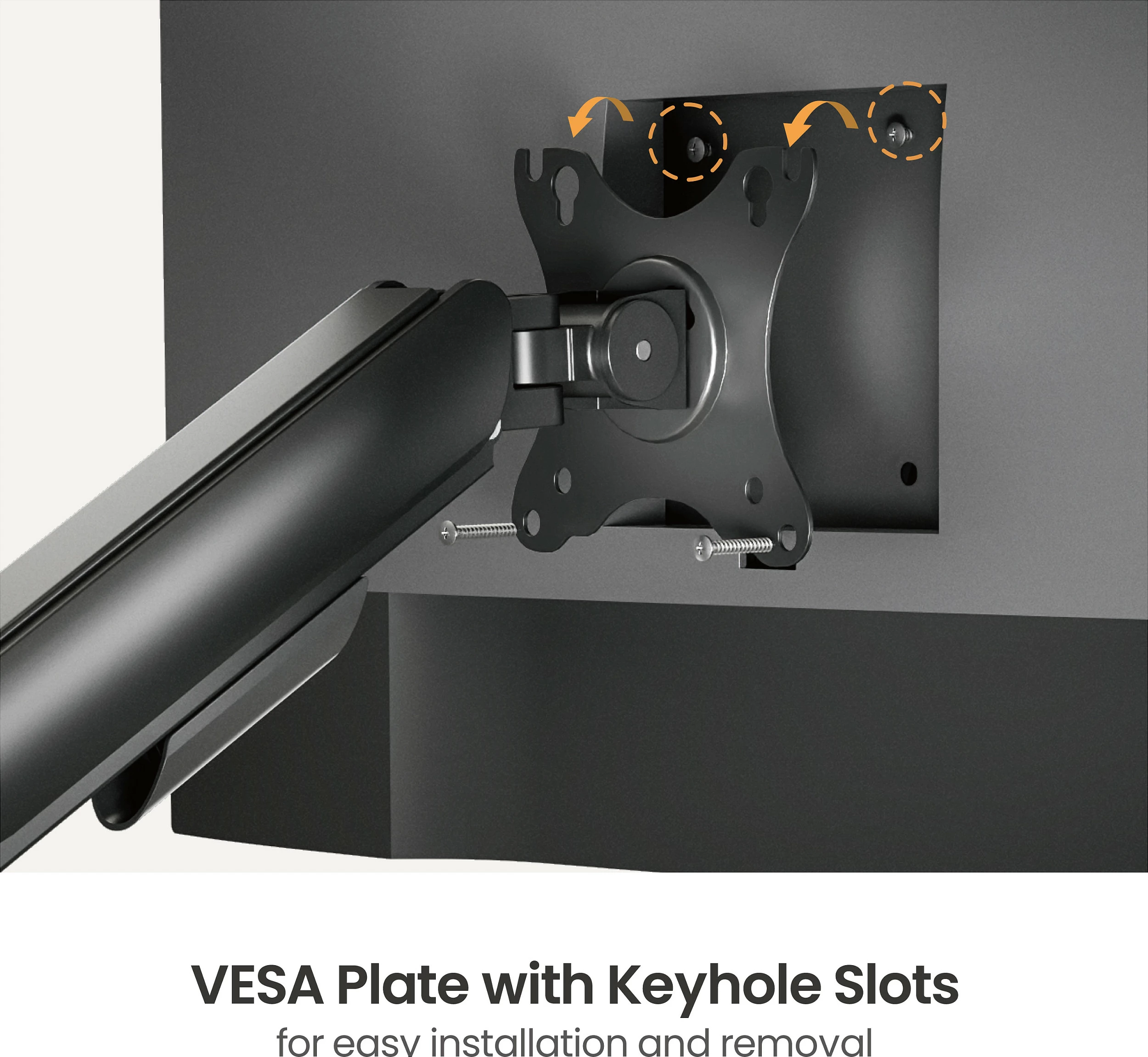 Mbajtëse monitori EQUIP 17-32 inç, krah me gas spring, 1 ekran, VESA 75x75/100x100, 9 kg, e zezë