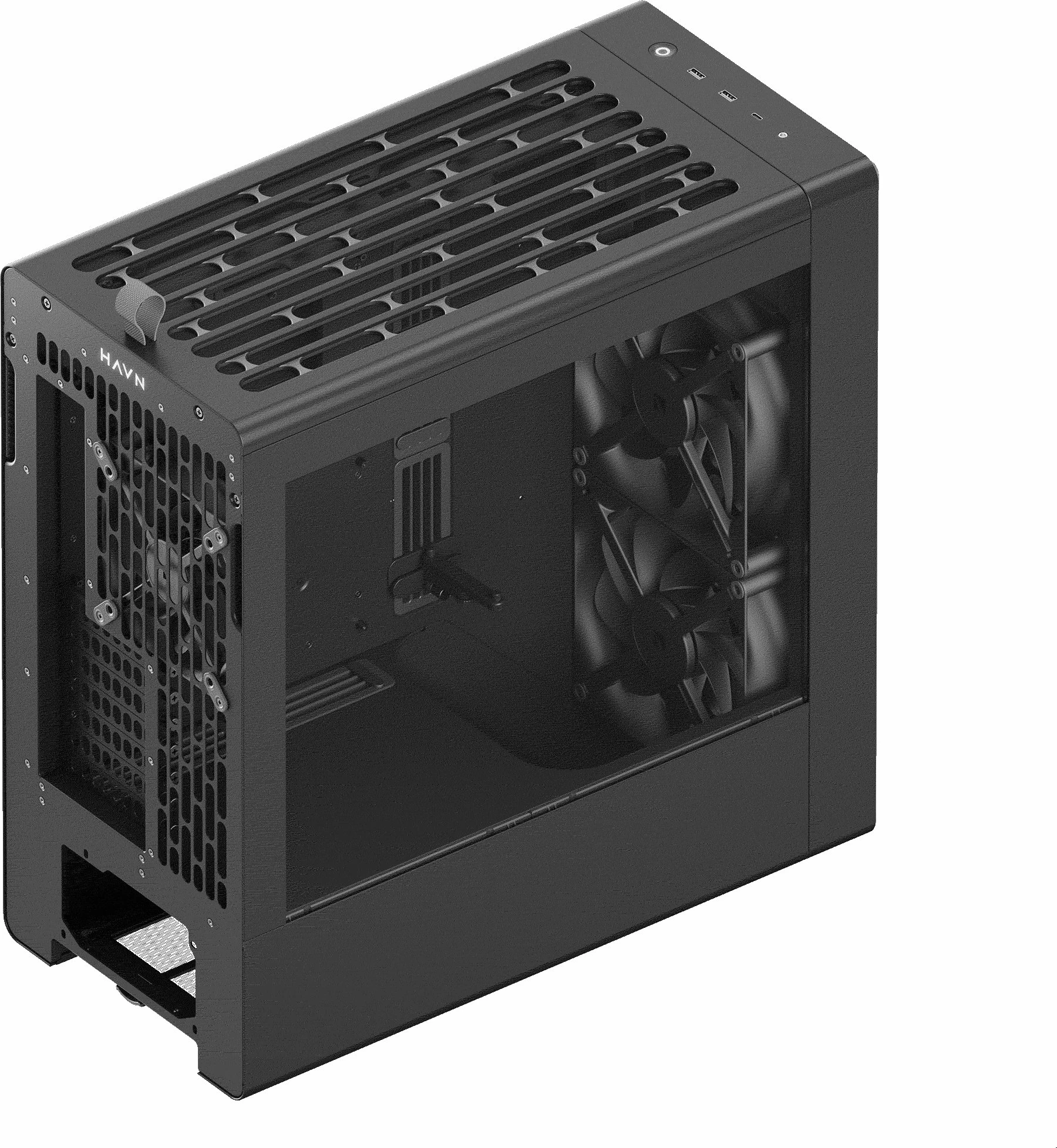 Kasë Havn BF 360 Flow (HVN-CA-BF360-04), Midi Tower, E-ATX/ATX, x3 ventilator, USB-C, e zezë
