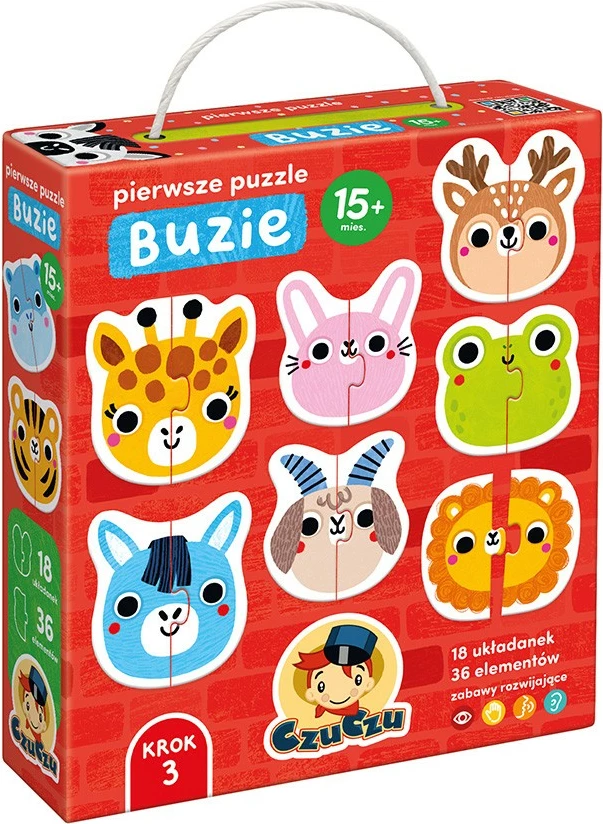Puzzle fytyra për fëmijë CzuCzu First Puzzle Set, 36 pjesë, shumëngjyrëshe