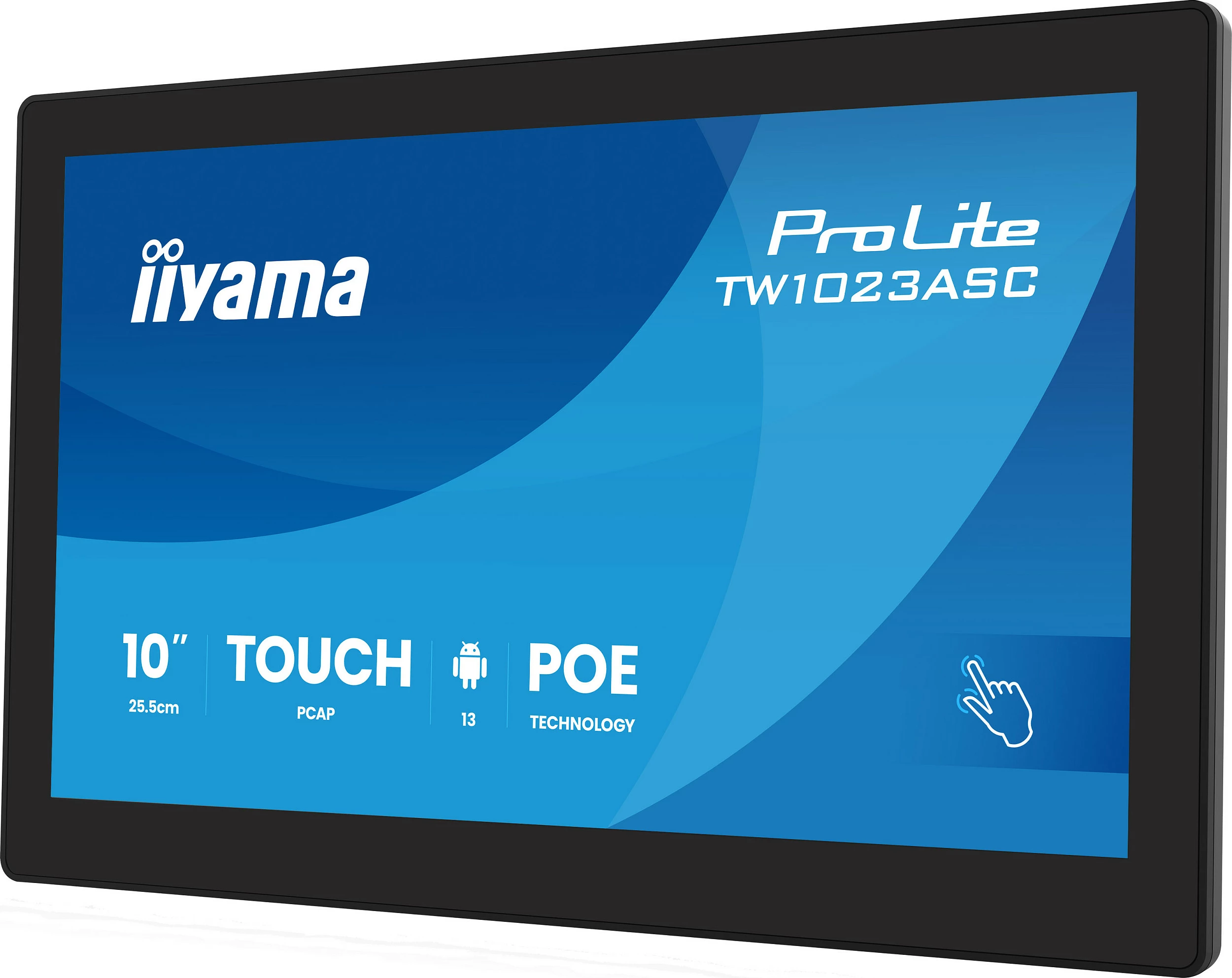 Monitor touch iiyama ProLite TW1023ASC-B3P, 10.1 inç, IPS, 1280x800, PoE, LAN, webcam, zi
