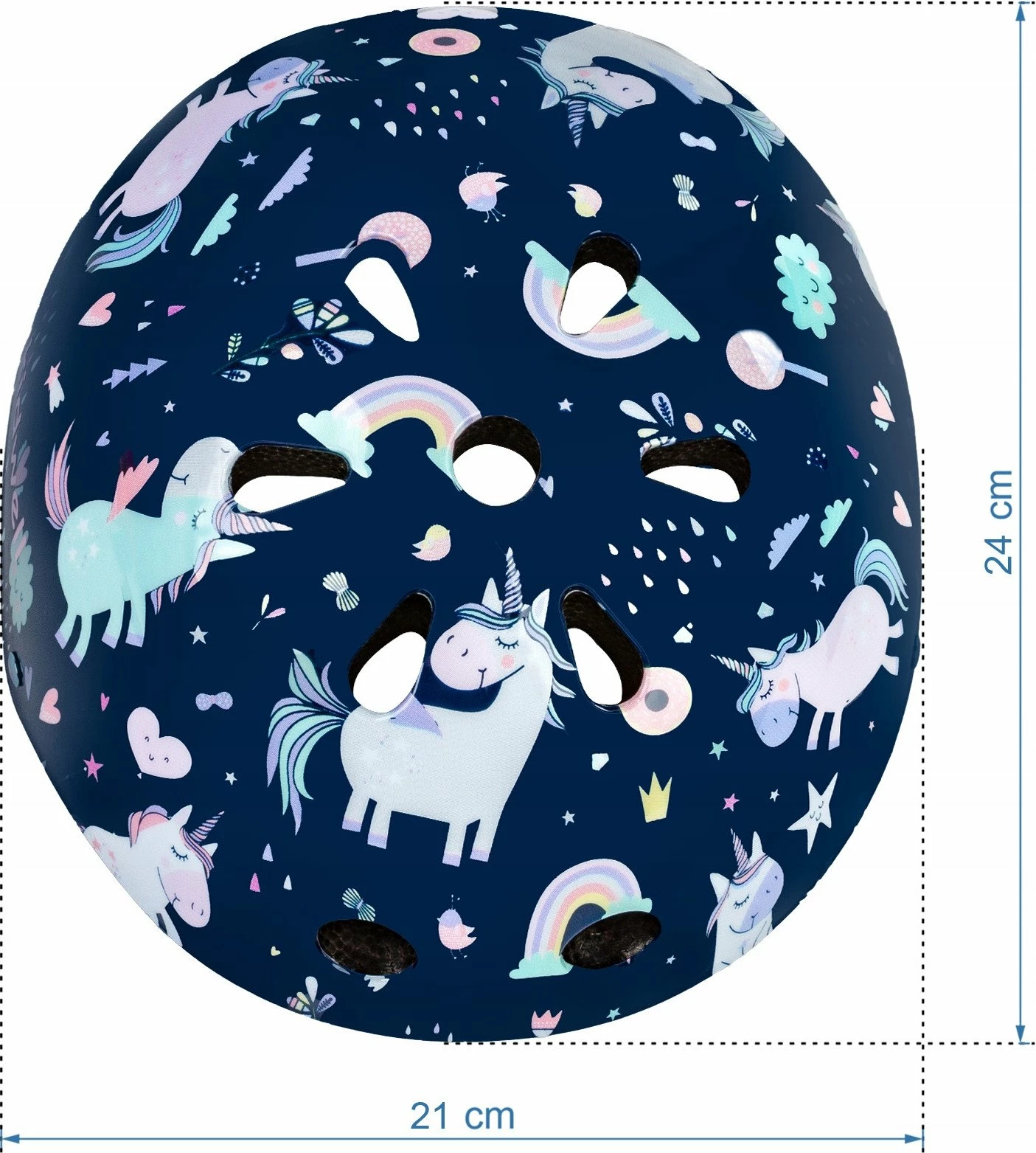 Helmet mbrojtës Kidwell ORIX PLUS, M (52-56 cm), Unicorn, blu e errët