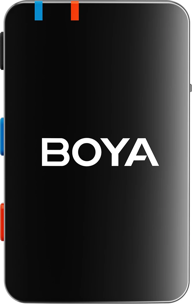 Set mikrofonash pa tela BOYA BOYAMIC 2-02 2.4GHz USB-C, 2 transmetues + marrës, 32-bit float, 8GB, me kuti karikimi, i zi