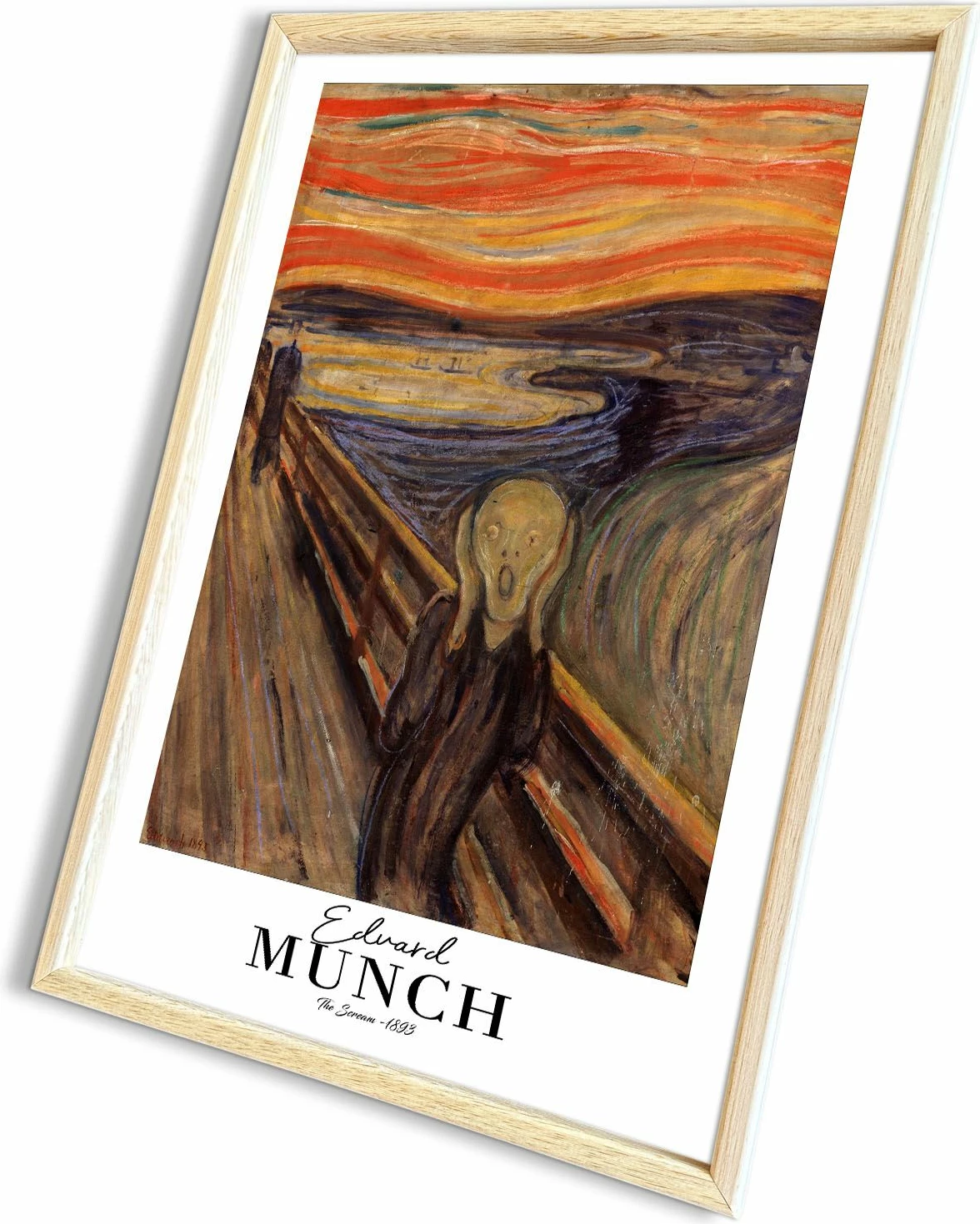 Pikturë dekorative me kornizë, Wallity, 4262AHSMUNCH-001, shumëngjyrëshe, 42x62cm