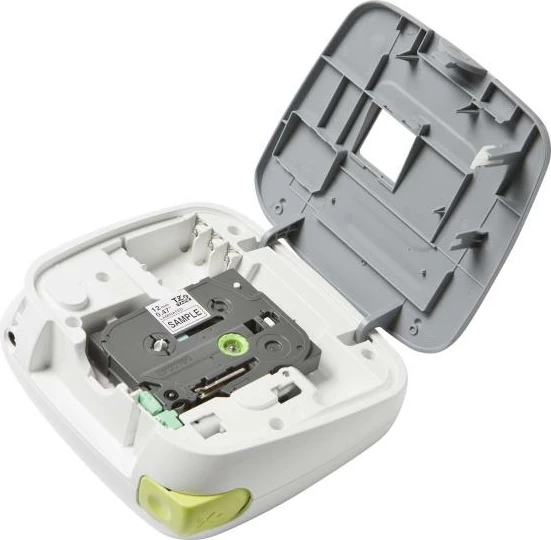 Printer etiketash, Brother P-Touch PT-D200BWVP, 203 dpi, termal transfer, me adapter dhe kuti e fortë, i bardhë/gri