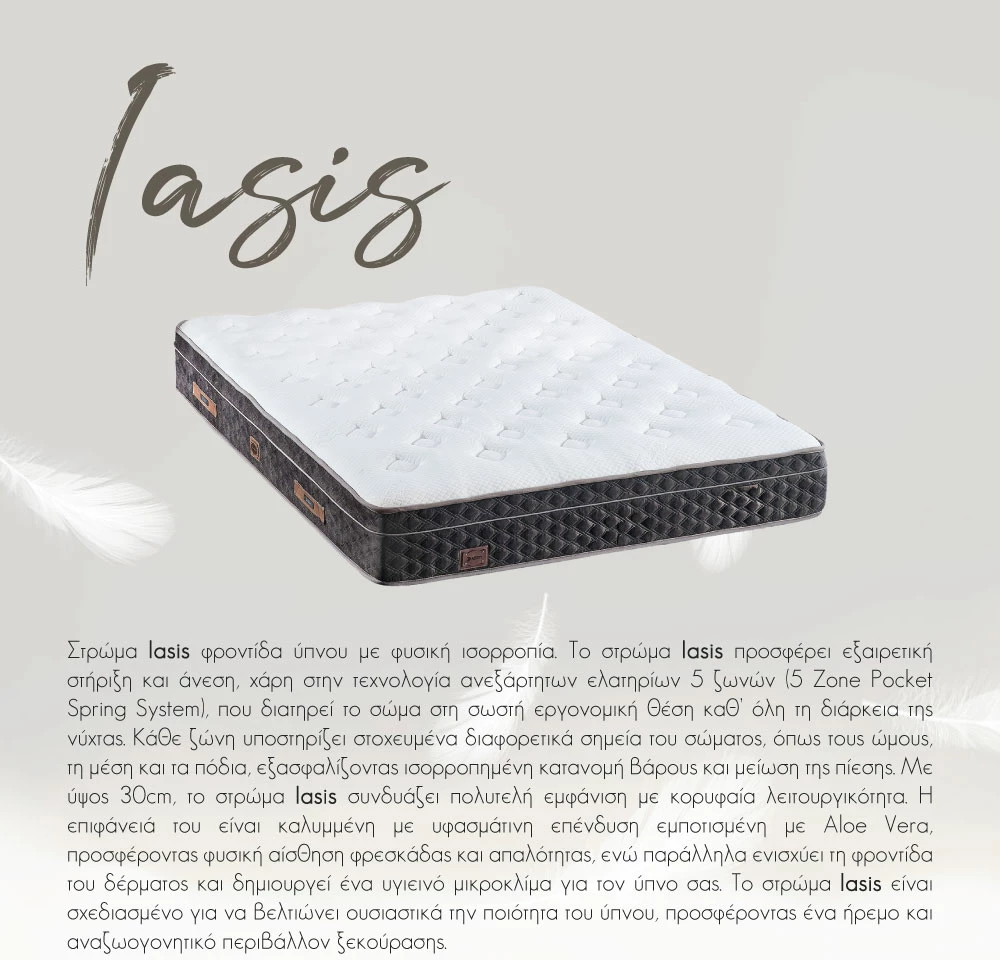 Dyshek IASIS, 160x200cm, i bardhë-antracit, 200x160x30