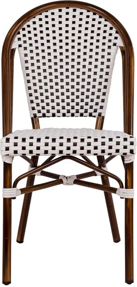 Karrige alumini pamje bambuje me rattan bardhë/zi FH5566.01 7