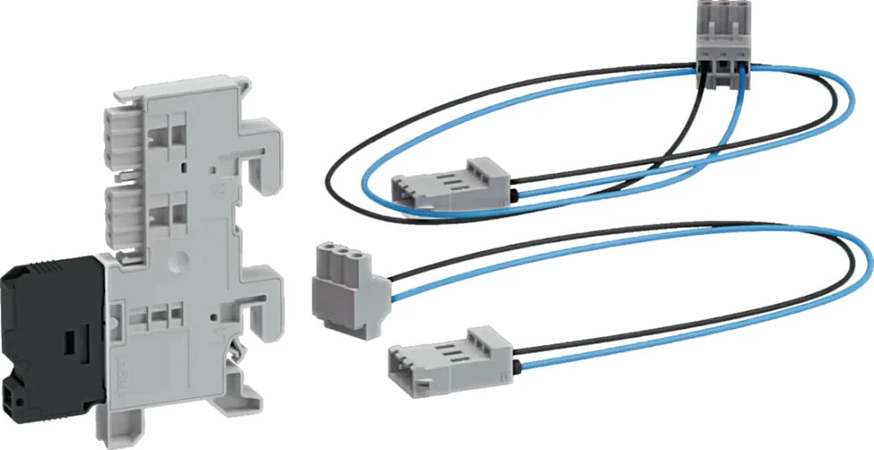 Paket furnizimi për instalim elektrik Hager ZY3N2SA, 2-pol, 1.6A, zi/gri
