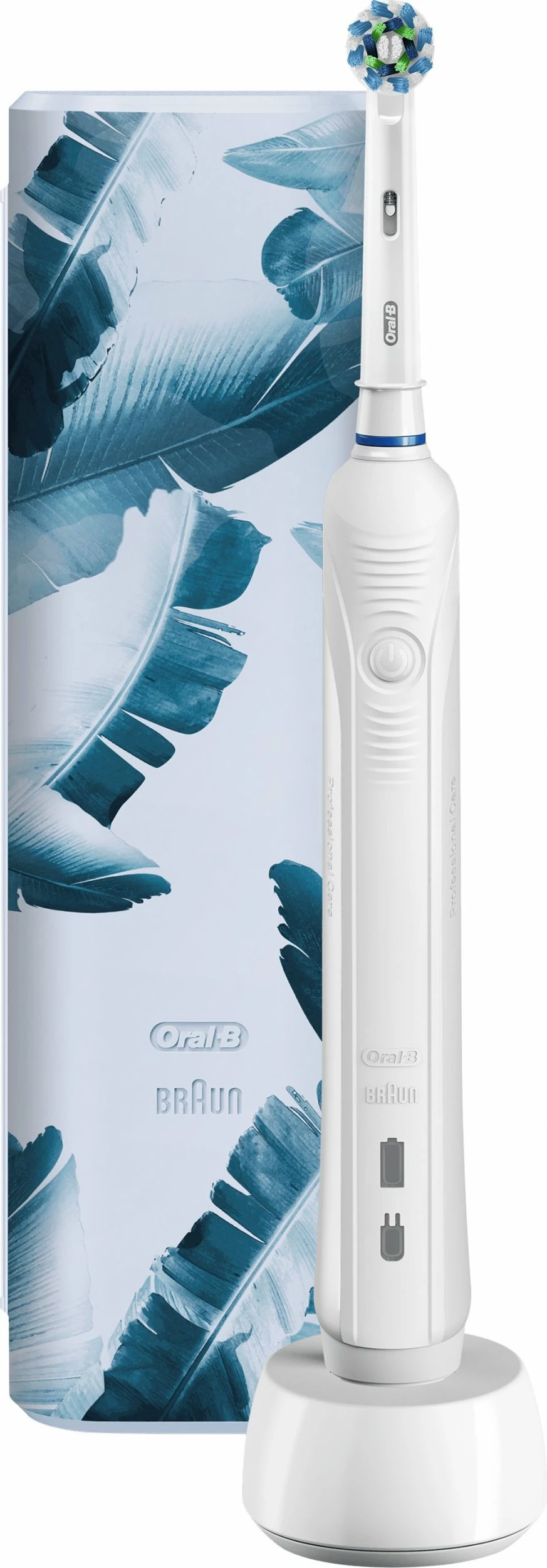 Furçë dhëmbësh elektrike Oral-B Pro 1 750 CrossAction, white, set me 1 kokë + kuti udhëtimi
