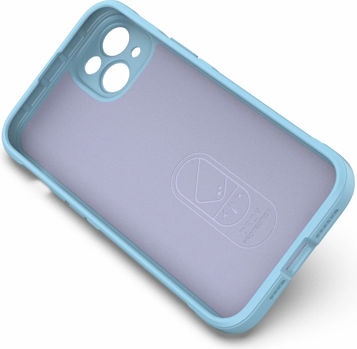 Mbështjellës Hurtel Magic Shield Case për iPhone 14 Plus, fleksibil, i blinduar, Blu e çelët