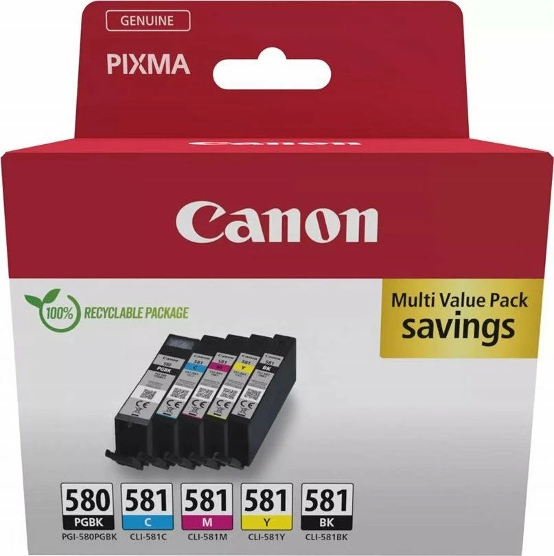 Set kartrixhesh boje Canon PGI-580/CLI-581 (2078C007) 5 copë, CMYK