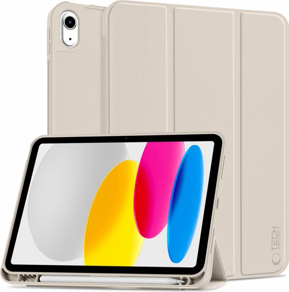 Mbështjellës tablet Tech-Protect SC Pen Case për iPad 10.9" (2022), Bezhe