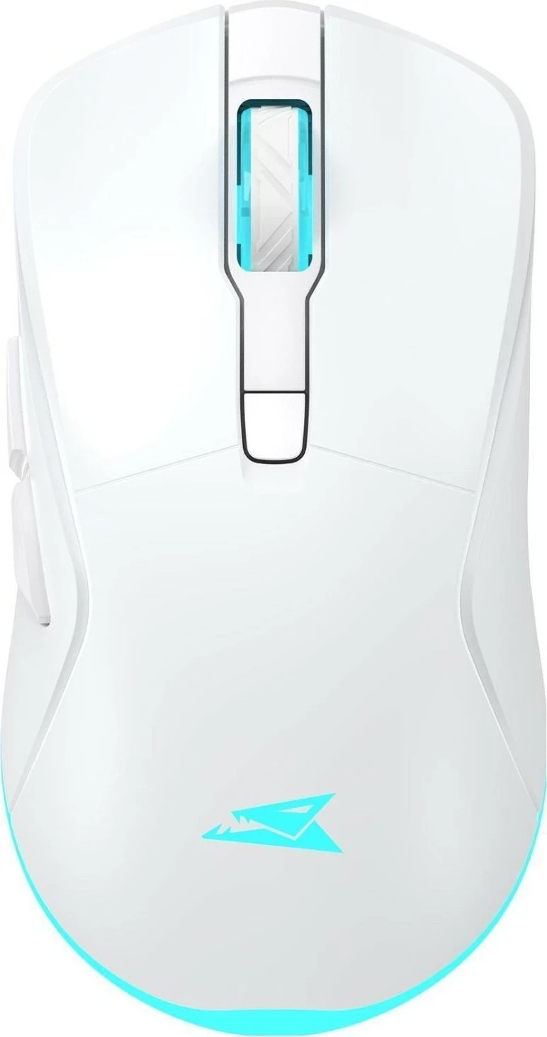 Maus gaming Baracuda Turtle, wireless 2.4GHz, 3200 DPI, RGB, i bardhë