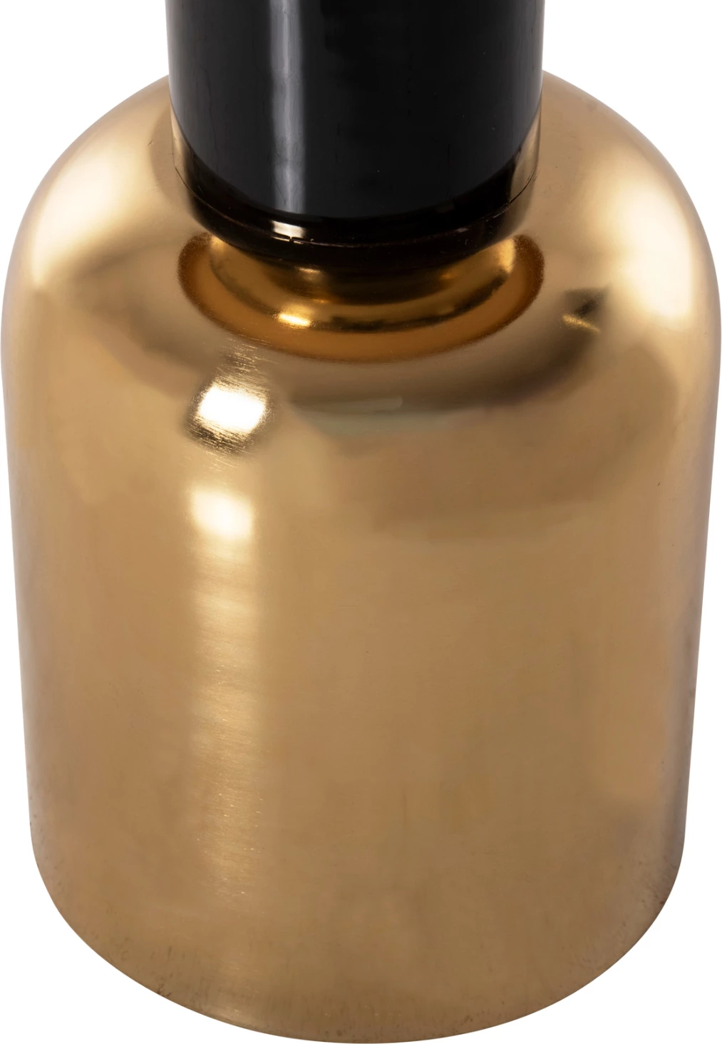 Tavolinë ndihmëse SURAT, metalike, ngjyrë zezë-ari, FH4236.04, Φ50,5x59,5H cm