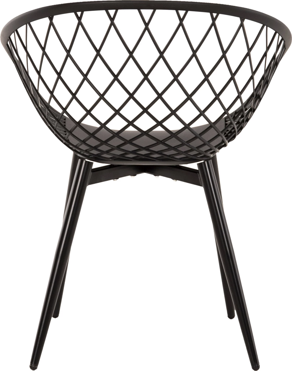Karrige ARIADNE FH8001.22 polipropileni e zezë - këmbë metali të zeza 63x56x80Hcm., set prej 4 copësh