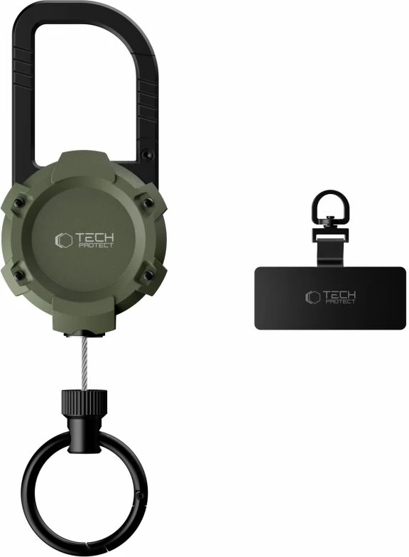 Mbajtëse me litar retraktues Tech-Protect ATH03 UrbanLoop 99 cm, universal, set 3 copë, green