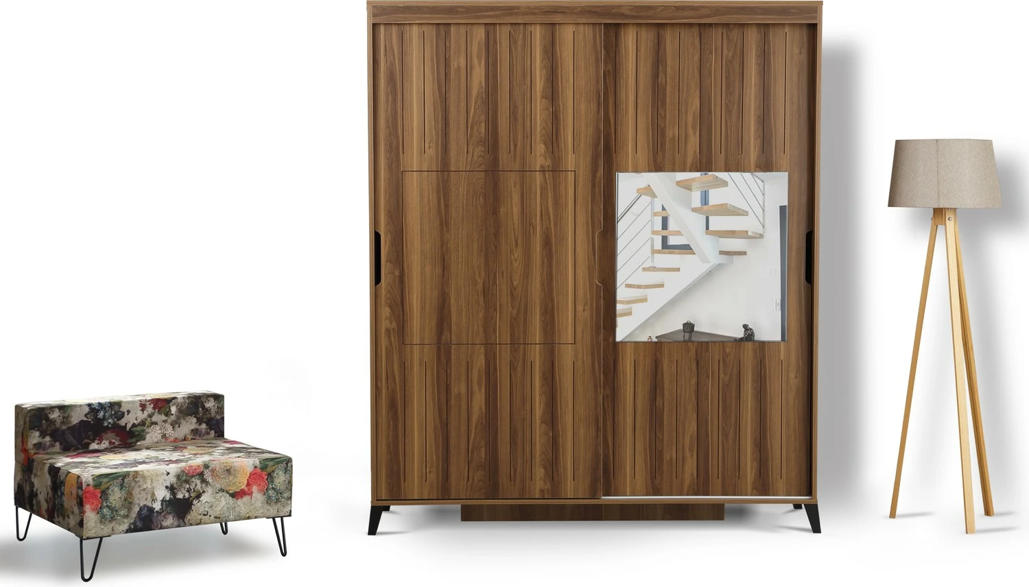 Dollap për dhomë gjumi, ngjyrë arre, Skye Decor Fuga 170