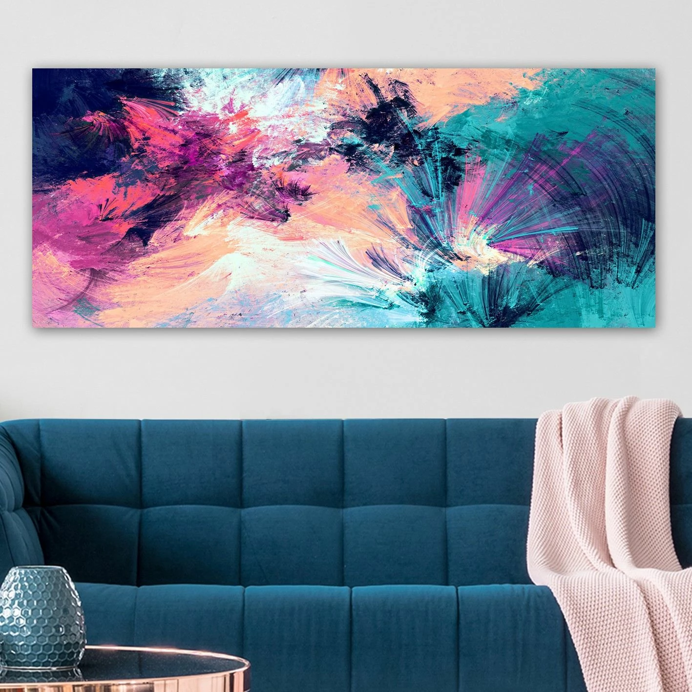 Pikturë dekorative në kanavacë, shumëngjyrëshe, YTY642367879_50120, 50x120cm