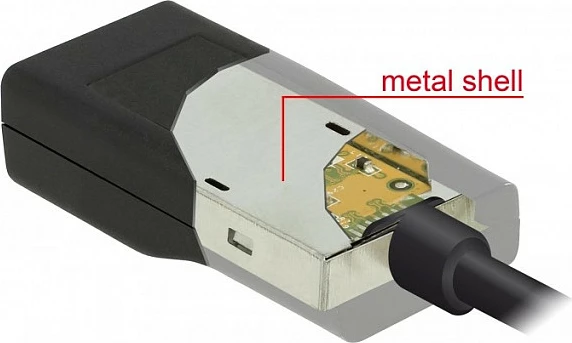 Adapter USB-C në VGA DeLOCK 63923, 1920x1200, i zi