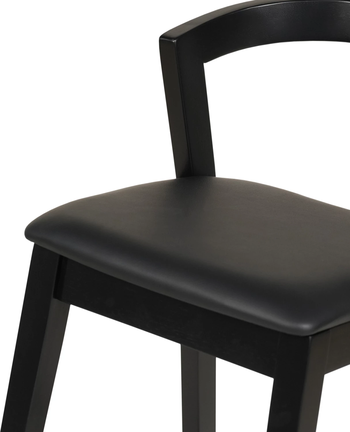 Karrige për bar NAMI FH9952.02 dru gome & PU-e zezë 47,5x59x102,5Hcm