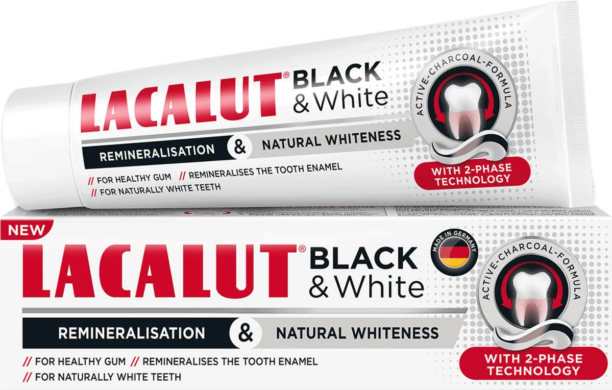 LACALUT BLACK & WHITE Pastë dhëmbësh medicinale 75ml