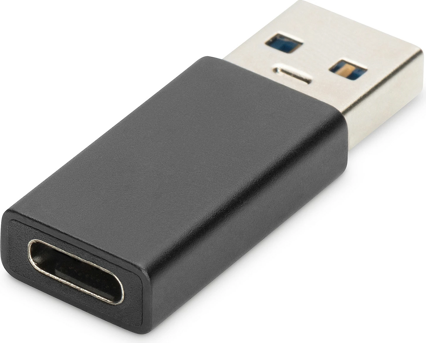 Adapter USB DIGITUS, USB-A (Male) në USB-C (Female), 5 Gbit/s, i zi