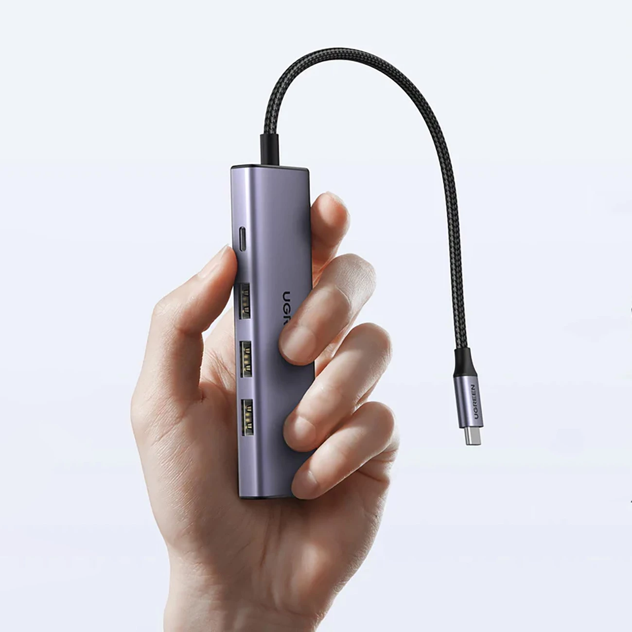 HUB Ugreen CM511 5in1, USB-C, HDMI, 3x USB-A 3.0, Gri