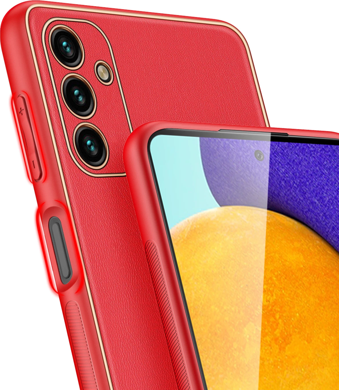 Mbështjellës Dux Ducis Yolo për Samsung Galaxy A13 5G, lëkurë ekologjike, Kuq