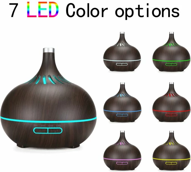 Diffuzor vajrash ANJOU ADA023-D 400 ml, LED, timer 1/3/6 orë, fikje automatike, dru i errët