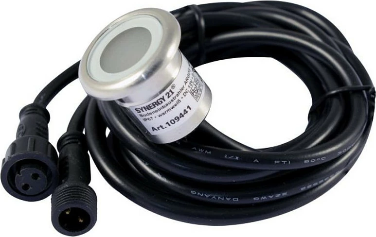 Ndriçues dyshemeje i jashtëm Synergy21 S21-LED-L00027, LED 12V DC, IP67, 3000K, inox, zi/argjend
