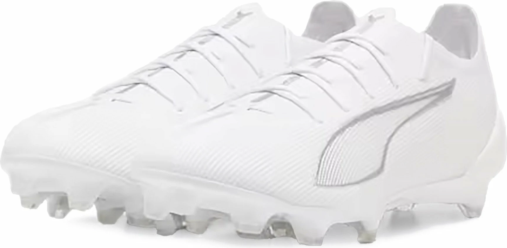 Këpucë futbolli Puma Ultra 5 Ultimate FG 107683-04, nr.43, sintetike, me lidhëse, për terren të butë/turf, të bardha