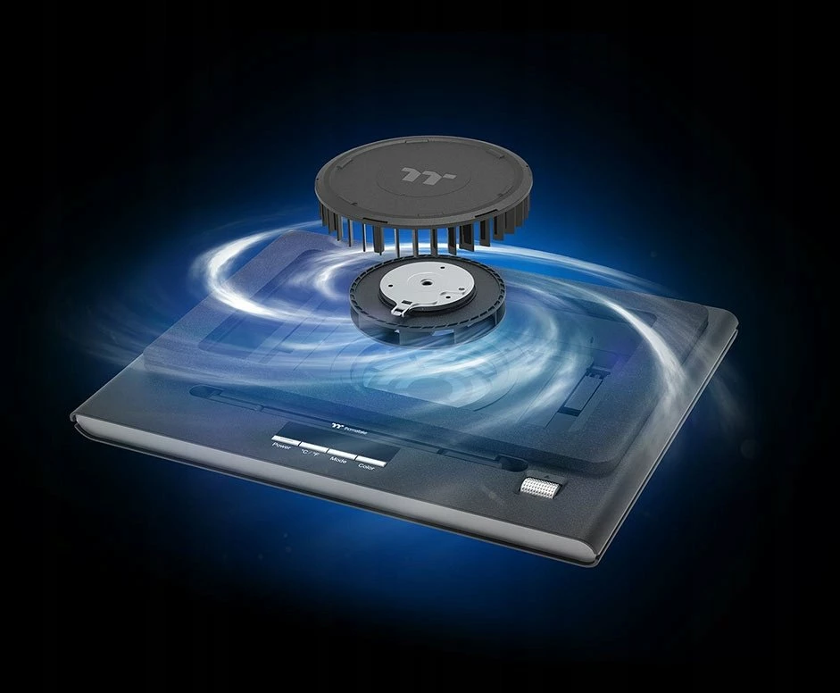 Pad ftohës për laptop Thermaltake Massive EXTREME CL-N023-PL12SW-A, 120mm cross-flow, deri 18\", RGB, USB, i zi