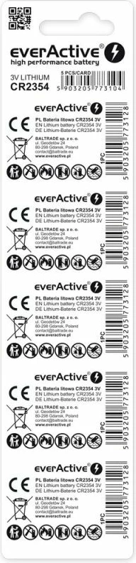 Bateri litium everActive CR2354, 5 copë