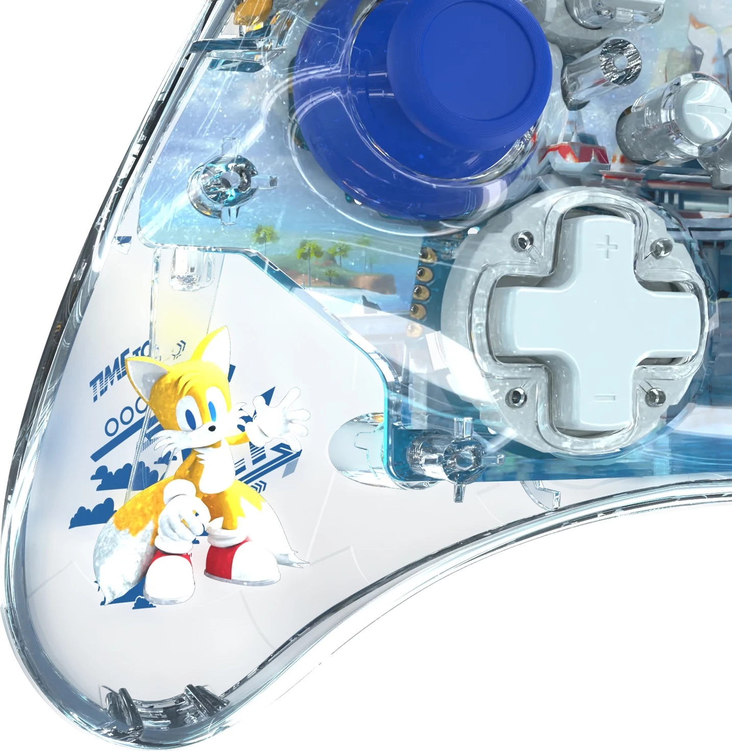 Kontroller me kabllo PDP REALMZ Tails Seaside Hill Zone për Nintendo Switch, transparent